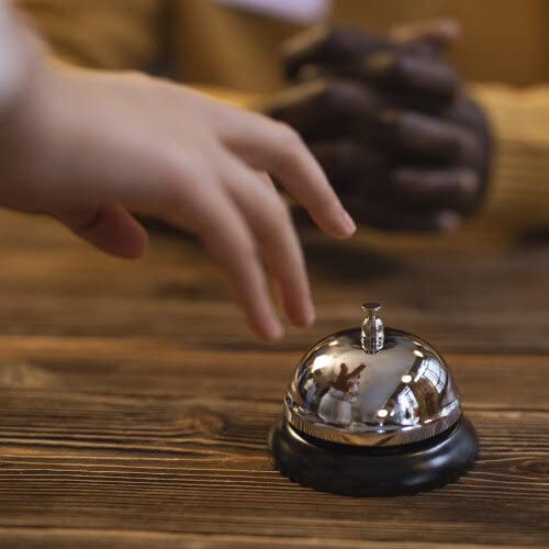 Q-Connect Countertop Reception Bell - Metal Construction | Classic Design | For Hotels & Receptions 2