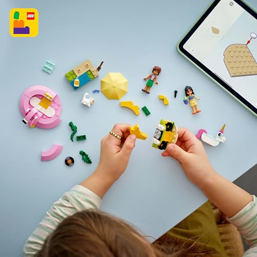 LEGO Friends Unicorn & Flamingo Pool Party Toy - 2 Mini Dolls, Buildable Floaties, 99-Piece Set for Kids 5+ 9