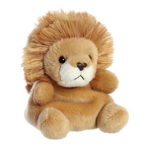 Palm Pals Leno Lion Soft Toy - 13cm Bean-Filled Plush, Golden Brown 3