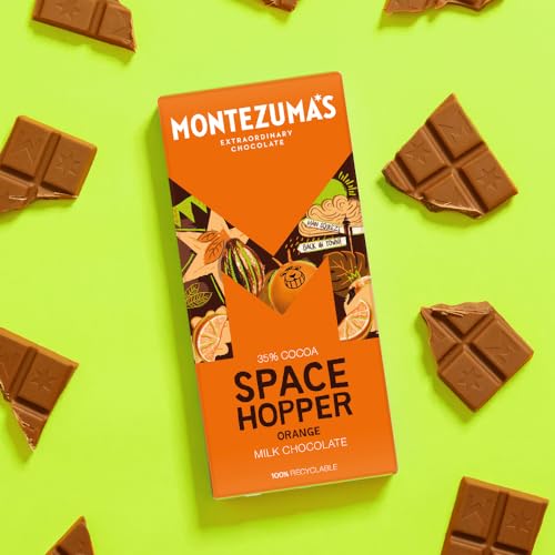 Montezuma's Space Hopper Milchschokoladenriegel mit Orange, 35 % Kakao, glutenfrei, 90 g 6