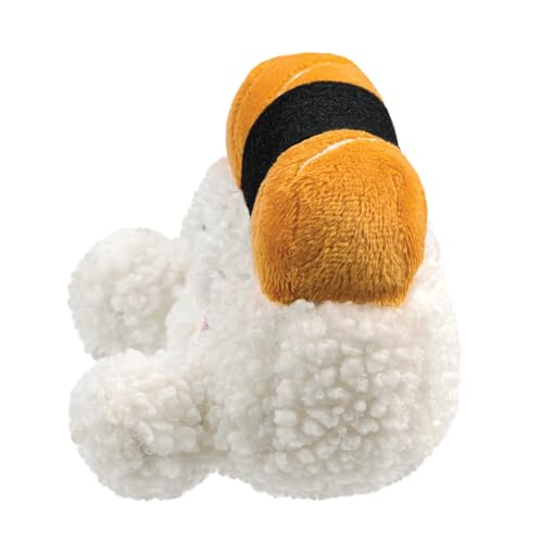 AURORA Palm Pals Suhiro Salmon Sushi Soft Toy 13cm White & Orange Collectible 3