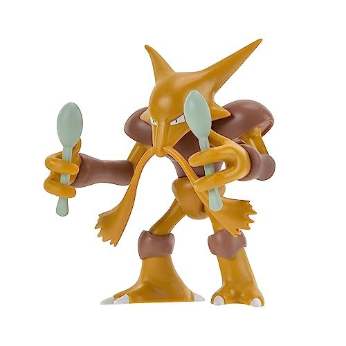 Pokémon Alakazam 4.5" Battle Figure - Dynamic Articulation, Simsala Color 9