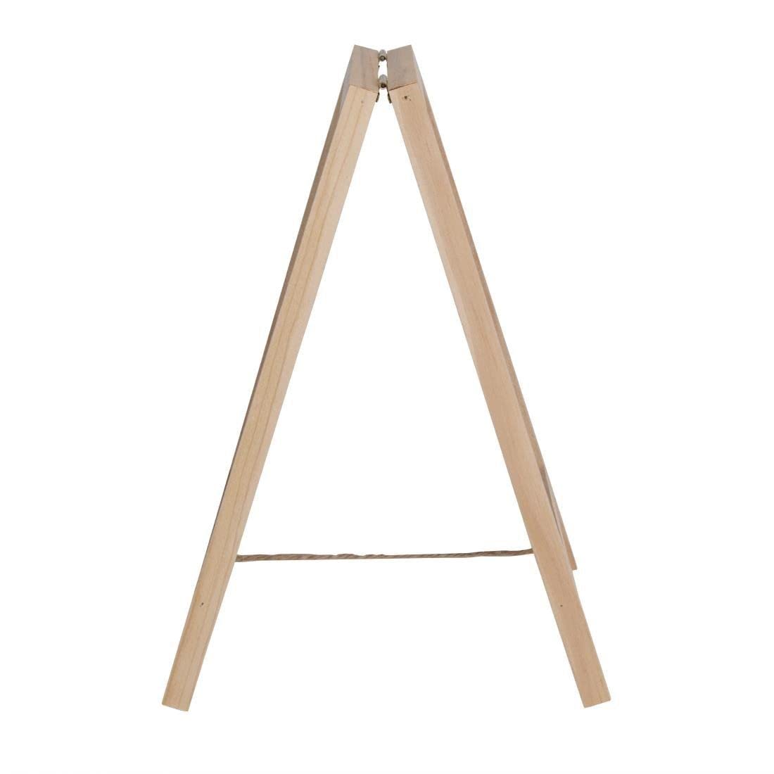 Olympia Mini Folding Menu Board - Self-Standing Wood Display | 250x150mm | Includes Chalk & Marker 7