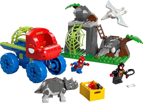 LEGO Marvel Team Spidey Dino Crawler Rescue Truck - Buildable Super Hero Vehicle Playset for Ages 4+ 14