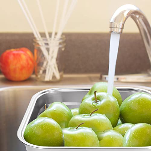 ASelected - Stainless Steel Washing Up Bowl 10L Rectangular Sink Basin 6