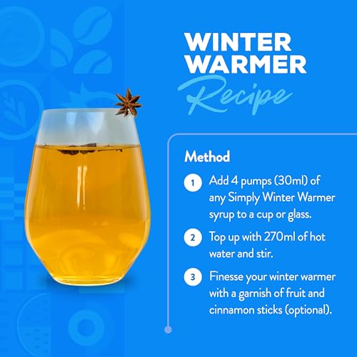 Simply - Spiced Pear Winter Warmer Syrup, Vegan & Nut Free Flavoured Beverage Syrup 7