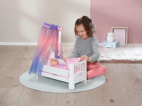 Baby Annabell Sweet Dreams Bed - Light-Up Canopy with Lullaby & Bedding Set 15
