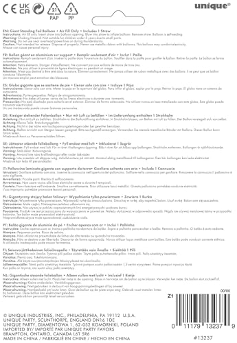 Einzigartiger goldener Folienballon mit der Zahl 7, stehend, 76,2 cm – Partydekoration 3