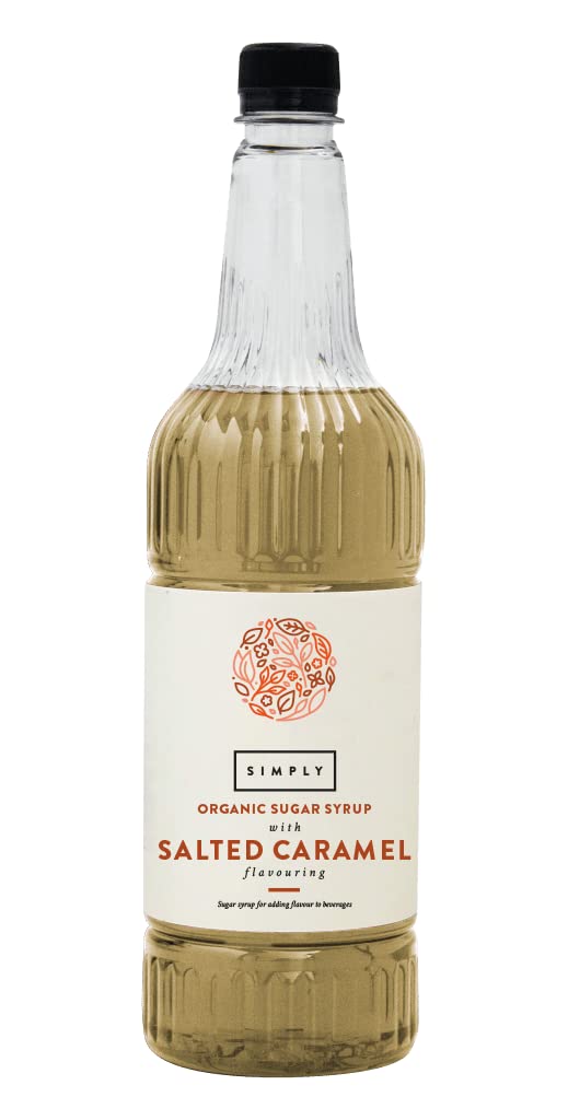 Simply Organic Salted Caramel Syrup - Vegan & Nut Free Natural Flavoured Beverage Syrup