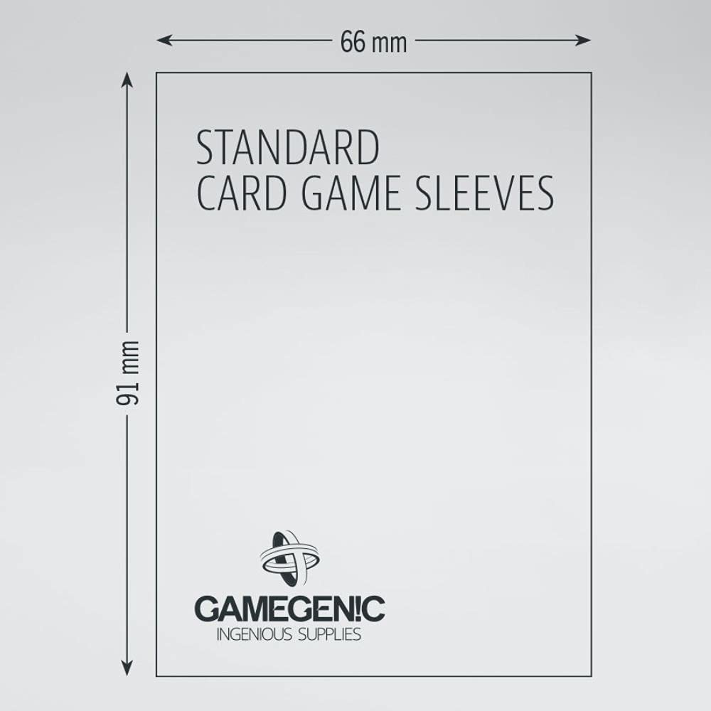 Gamegenic Standard Card Game Value Pack Matte Sleeves - Clear (200 Count)