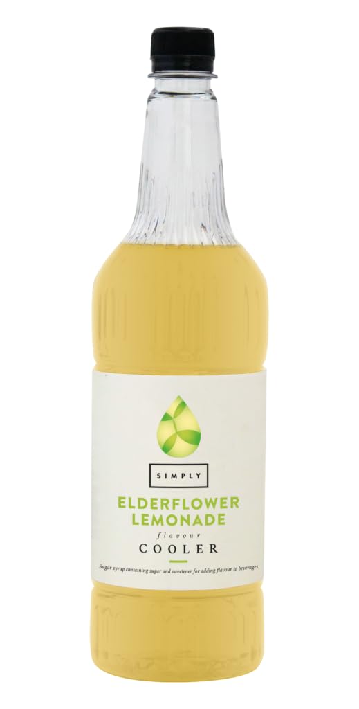 Simply Elderflower Lemonade Cooler Beverage Syrup - Vegan, 1 L