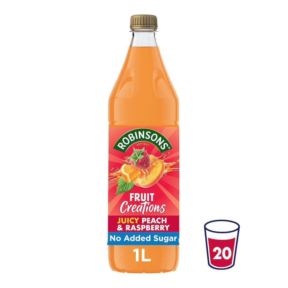 Robinsons Fruit Creations Peach & Raspberry Squash, 1L