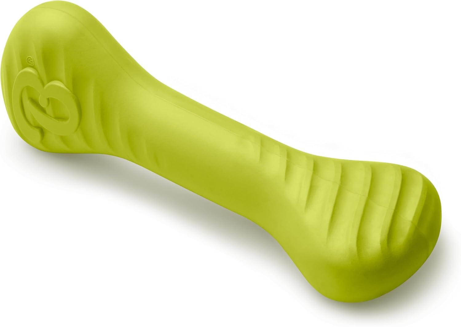 Benebone Natural Rubber Dog Bone Chew Toy - Medium Size, Green, Dishwasher Safe