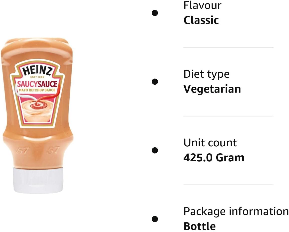 Heinz Saucy Sauce Mayo Ketchup Blend, 425g 3