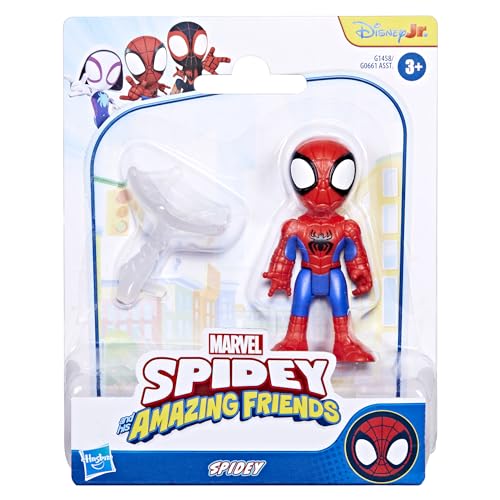 Spidey und seine unglaublichen Freunde, Marvel Spidey-Actionfigur mit Netz-Accessoire – 7,6 cm großes, bewegliches Spielzeug für Kinder ab 3 Jahren 3
