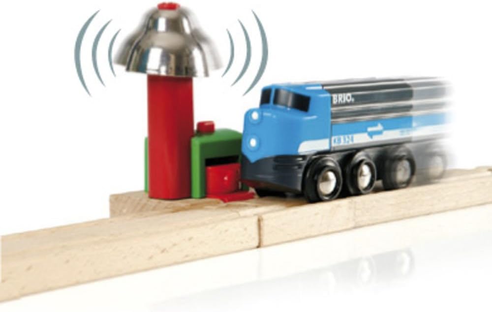BRIO 33754 Magnetic Railway Bell Signal for Kids - Compatible with BRIO Train Sets 4
