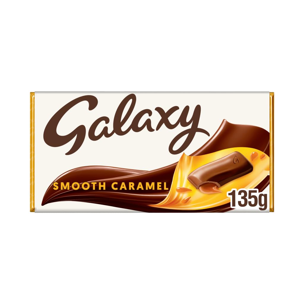 Mars Galaxy Smooth Caramel Milk Chocolate Bar - 135g, Vegetarian Friendly | Rainforest Alliance Certified