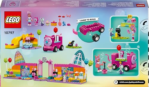 LEGO Gabby’s Party Room Disco Playset - DJ Catnip Party Bus with Minifigures & Games for Kids 4+ 13