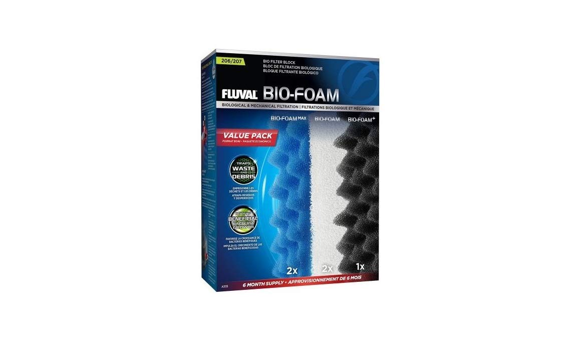 Fluval Bio-Foam Value Pack Filter Media for 206/207 Canister Filters | 6-Month Supply