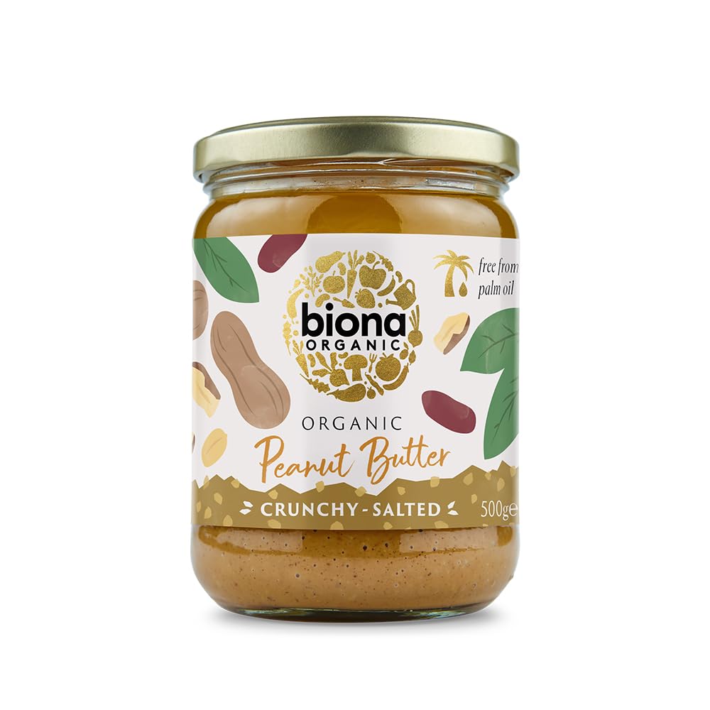Biona Organic Crunchy Peanut Butter with Salt - 500g