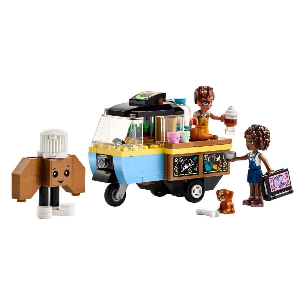 LEGO Friends Mobile Bakery Food Cart - Building Set with 2 Mini-Dolls & Dog Figure for Kids 6+ 8