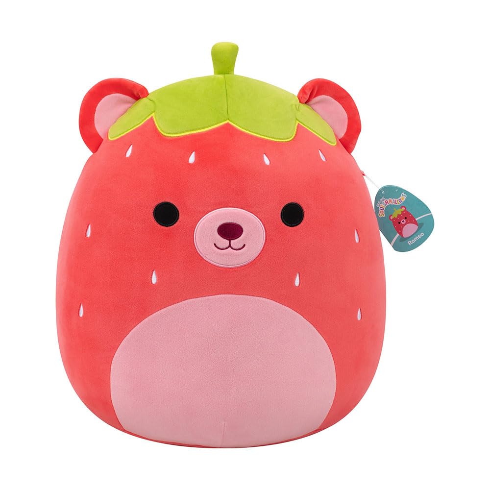 Squishmallows Romeo the Strawberry Bear - 16-Inch Plush Stuffed Animal for Kids 3+ 3