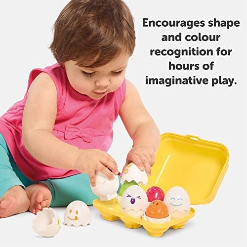 Toomies Hide and Squeak Eggs - Large Sensory Toy with Squeak & Rattle Chicks, Shape & Colour Sorter for Toddlers 6-36 Months