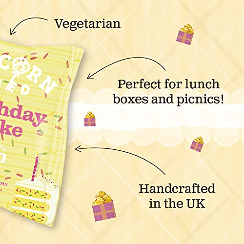 Popcorn Shed Birthday Cake Gourmet Popcorn Snack Pack - Handcrafted Natural Popcorn (24g)