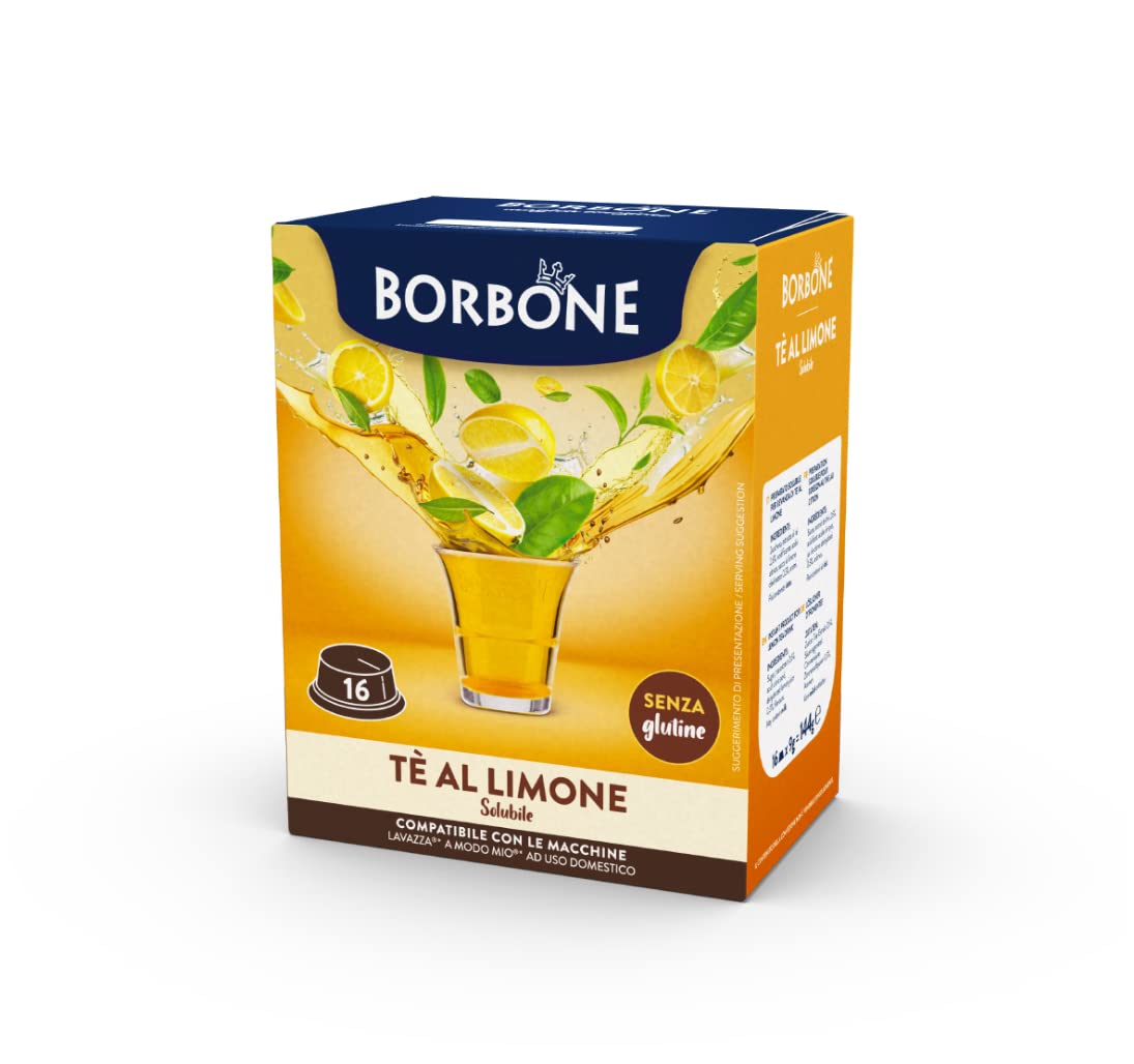Caffè Borbone Lemon Tea - 96 Capsules (6 Packs of 16) - Compatible with Lavazza A Modo Mio