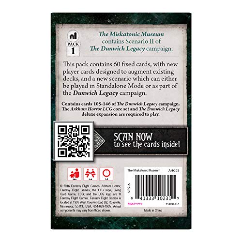 Fantasy Flight Games Arkham Horror: Das Kartenspiel The Miskatonic Museum Mythos Pack-Erweiterung 7