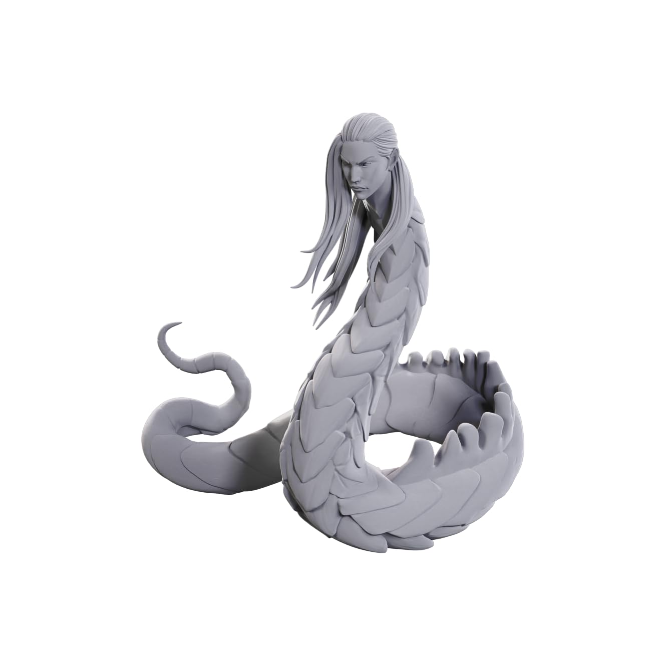 WizKids Lunar Naga Deep Cuts Unpainted Miniature | Pathfinder Battles Wave 23