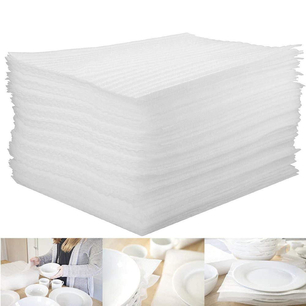 ASelected Cushion Foam Sheets - 100 Pcs 12" x 12" Low Density Polyethylene Wrap | Reusable 1