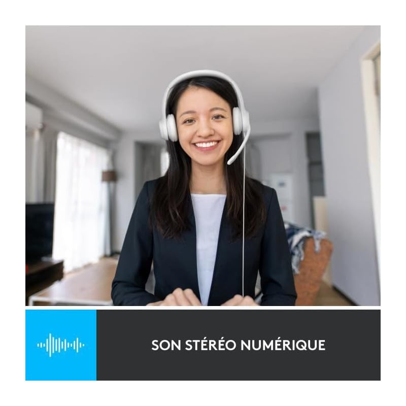 Logitech H390 Wired USB Headset with Noise-Cancelling Mic for PC, Chromebook, Laptop - Stereo Sound, In-line Controls, 1.9m Cable 10