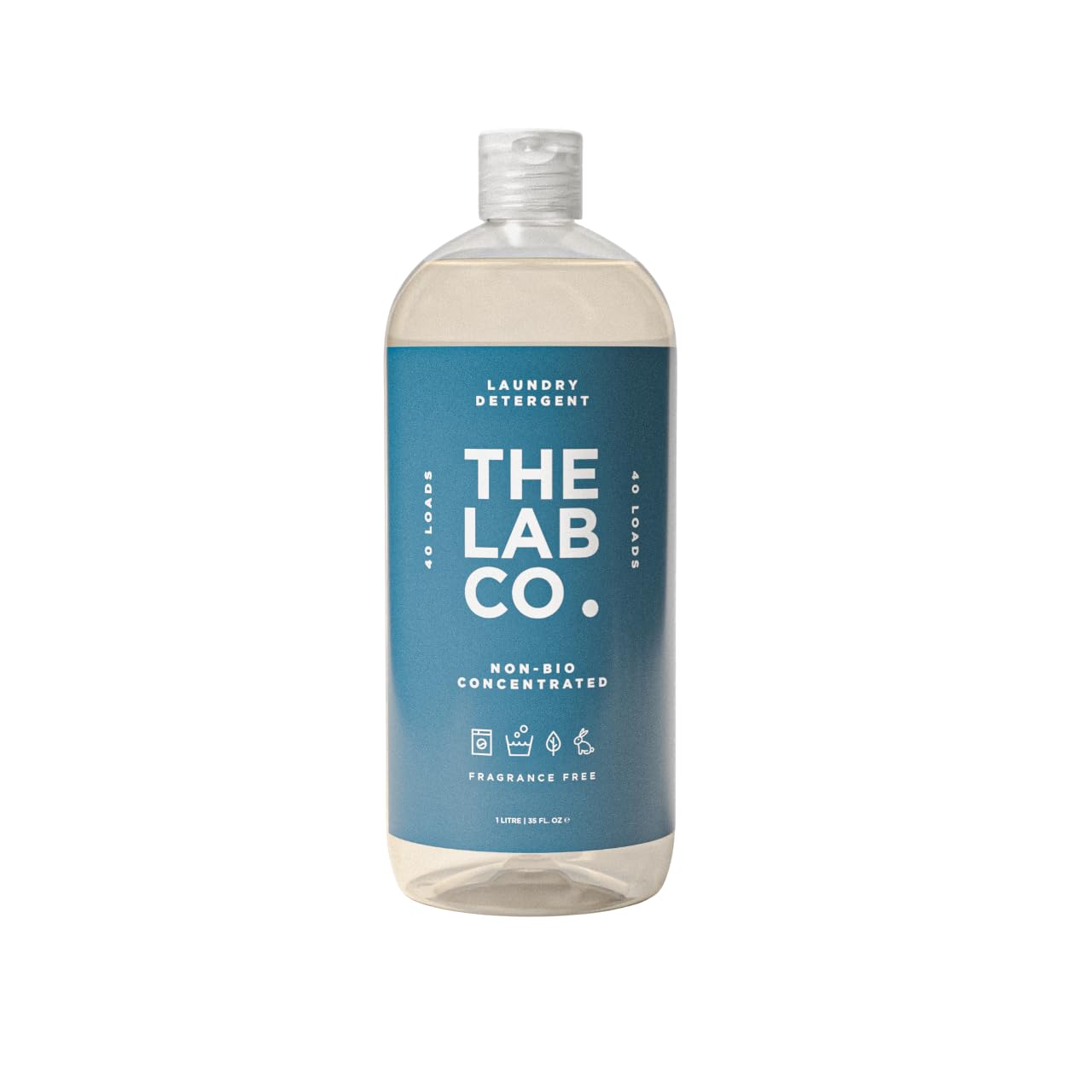 The Lab Co. Non-Bio Concentrated Liquid Laundry Detergent - Fragrance Free | 1L | 40 Loads