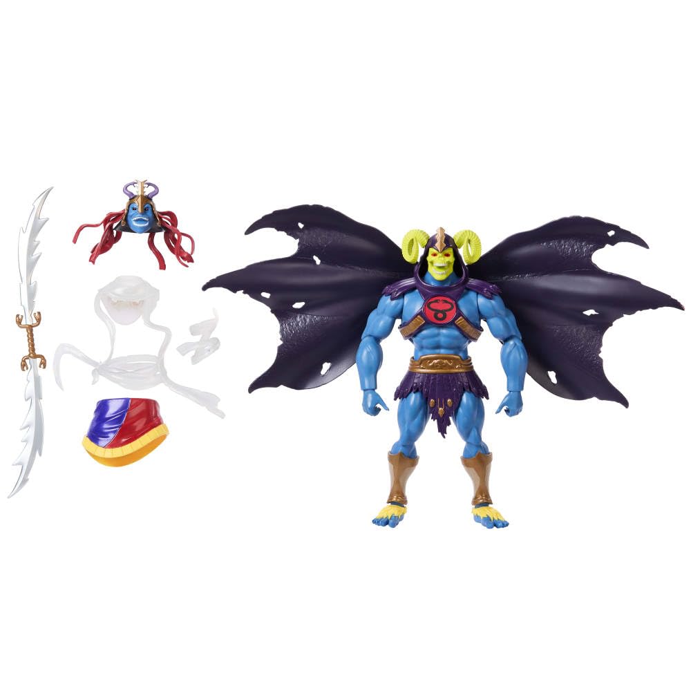Masters of the Universe Origins X ThunderCats Skell-Ra Action Figure - 5.5-Inch Scale, 16 Joints, Swappable Armor & Heads