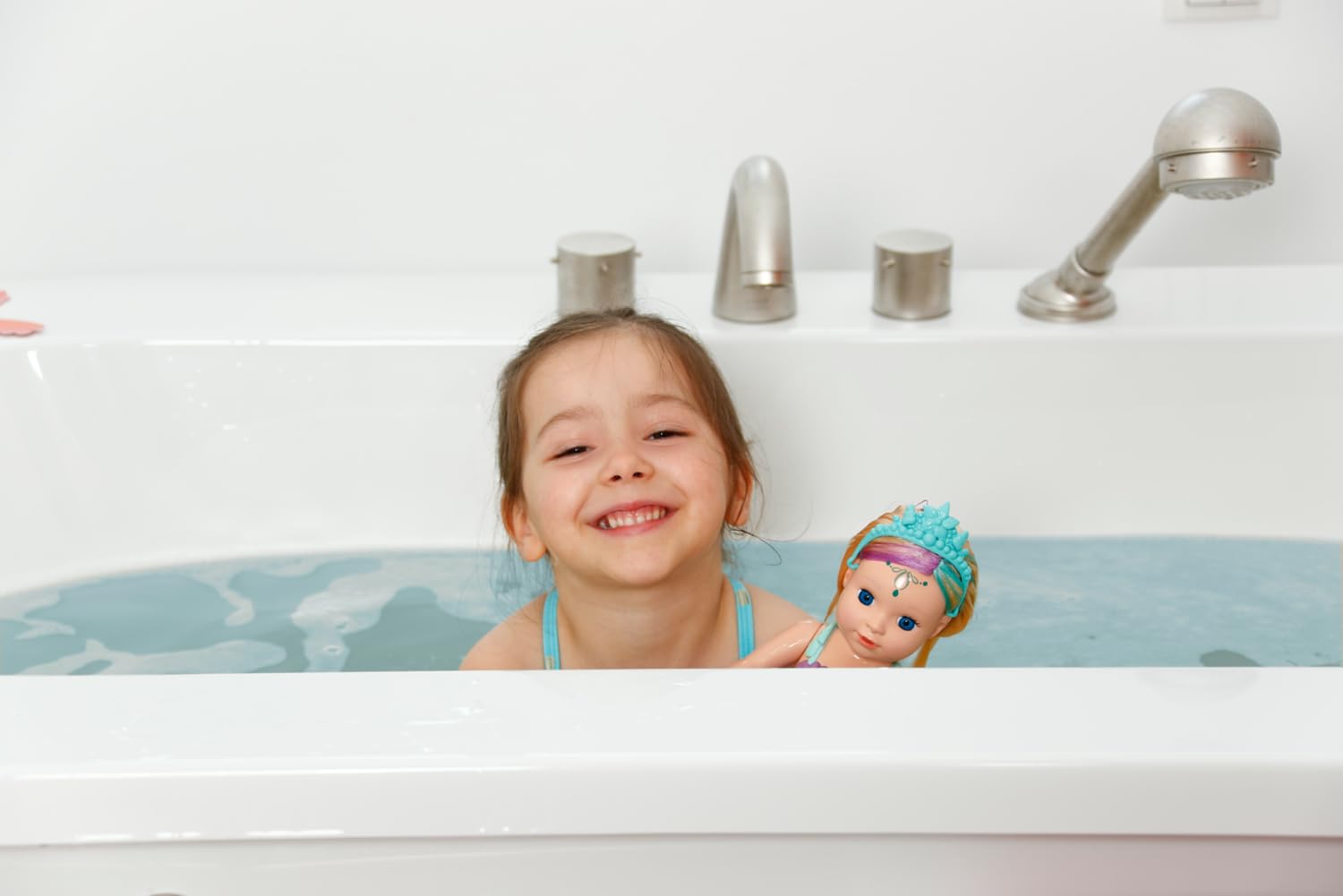 BABY born Mermaid - 43cm Color-Changing Light-Up Tail Doll for Ages 3+