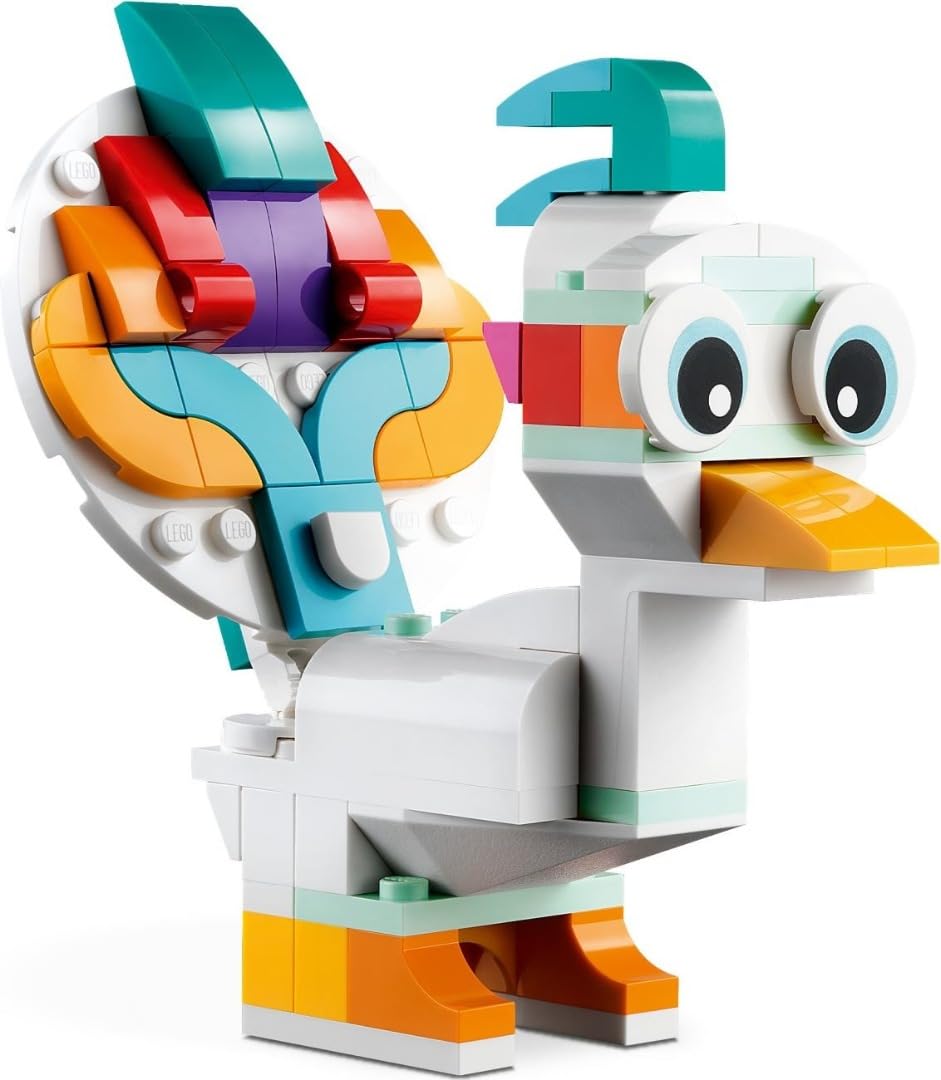 LEGO Creator 3 in 1 Magical Unicorn Toy - Rebuildable Seahorse & Peacock Set for Kids 7+ 4