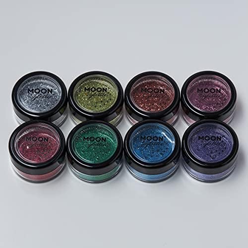 Moon Glitter - Holographic Glitter Shaker (5g) - Pink Cosmetic Grade Loose Glitter for Face, Body, Hair, Nails 10