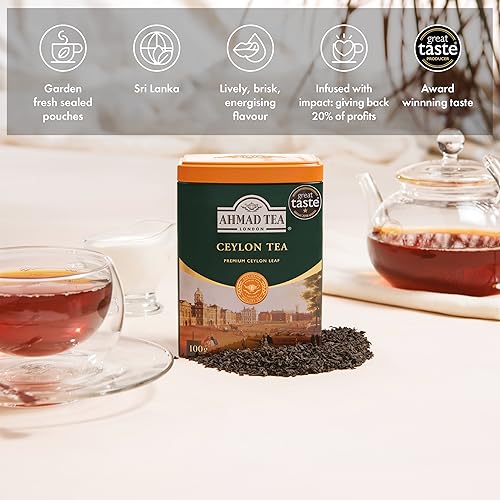 Ahmad Tea English Scene Caddy – 100 g loser Ceylon-Schwarztee 6