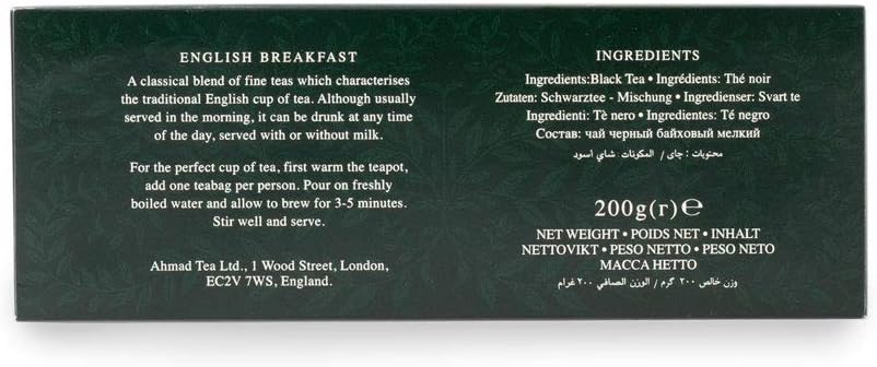 Ahmad Tea - English Breakfast Tea 100 Teabags