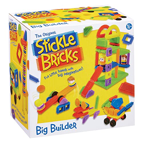 Stickle Bricks Big Builder Construction Set - Over 125 Pieces for Toddlers 18 Months+ 9