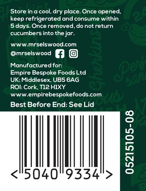 Elswood Ganze süße Gurken, 670 g Glas 9