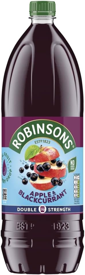 Robinsons Double Strength Apple & Blackcurrant No Added Sugar Squash 1.75L
