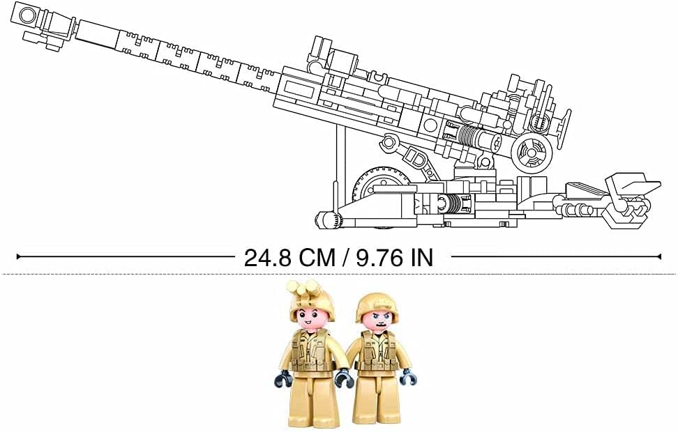 Sluban M777 Howitzer Artillery Building Set - 258pcs, Multicolored, Ages 6+ 3