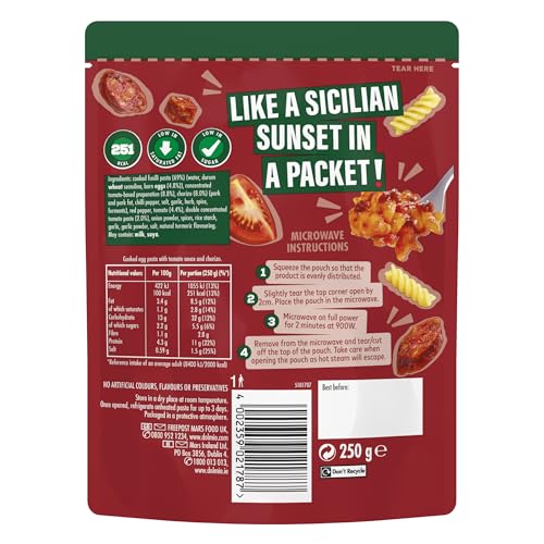 Dolmio Feasts Spicy Chorizo Fusilli Pasta Meal - 6 Pack, 250g Each 6