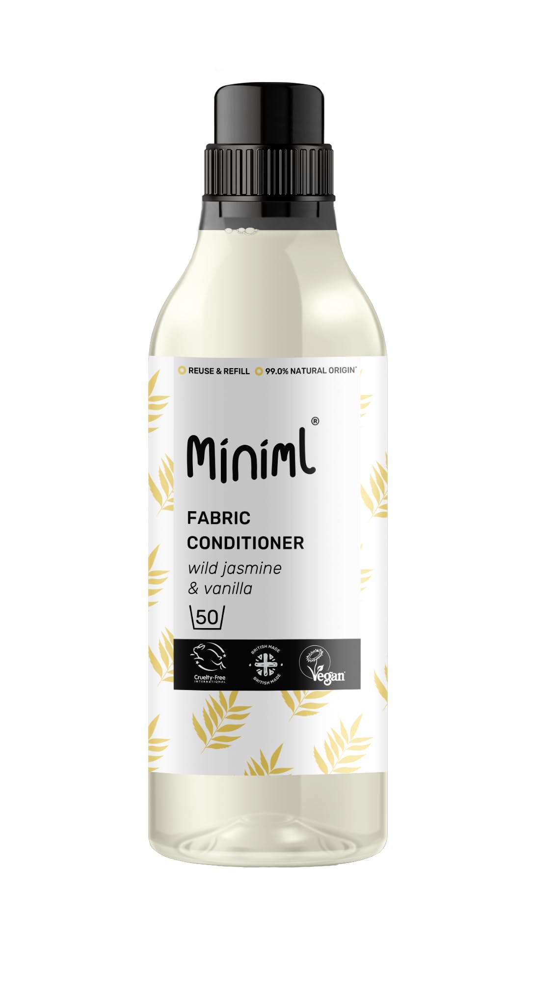 Miniml - Fabric Softener & Conditioner 1L Bottle - Wild Jasmine & Vanilla