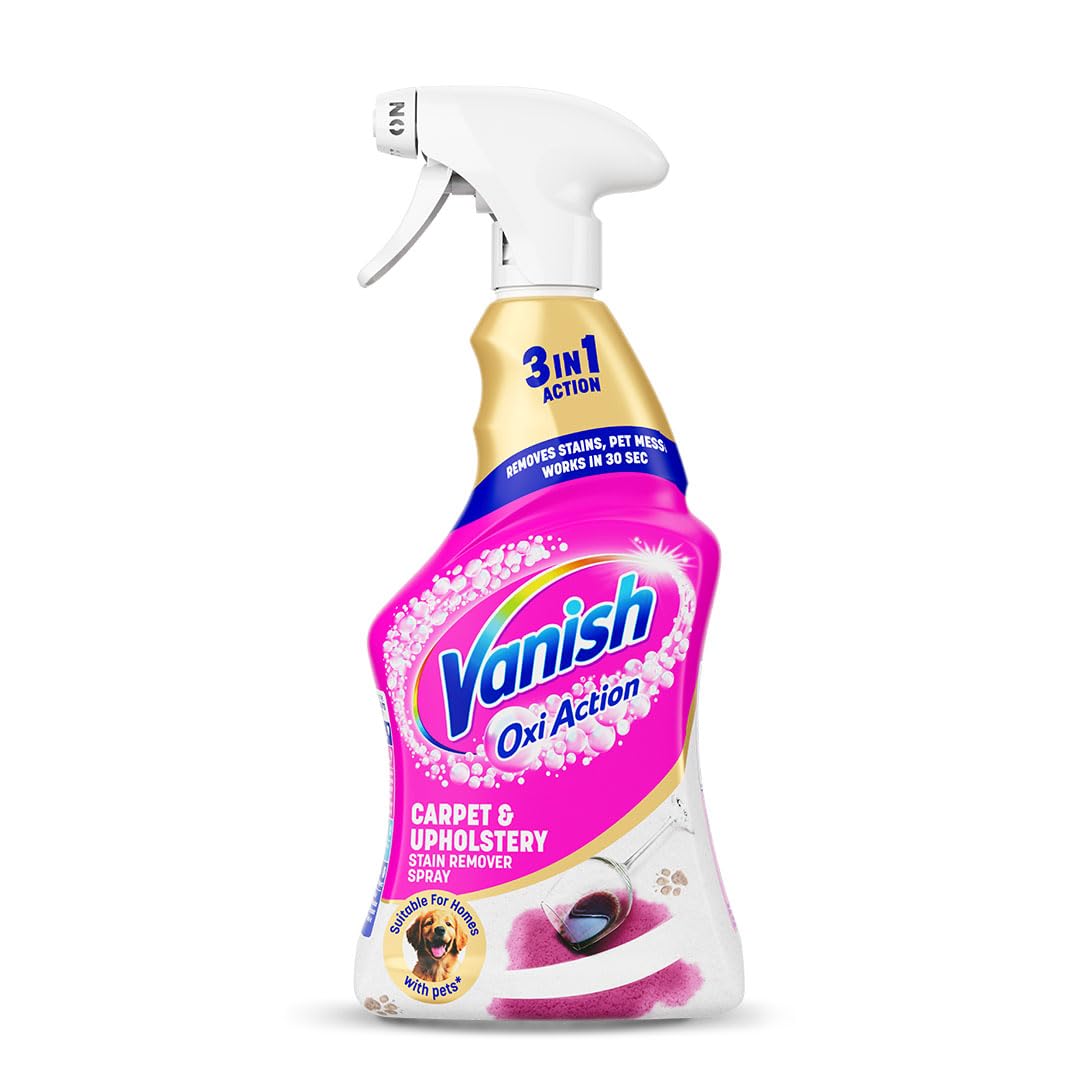 Vanish Gold Oxi Action Upholstery & Carpet Cleaner Spray for Stain Removal | 500 ml Aerosol