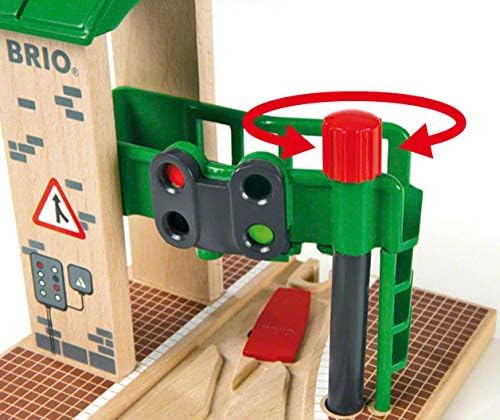 BRIO World Train Signal Station - Wooden Railway Accessory with Play Figure for Kids 5