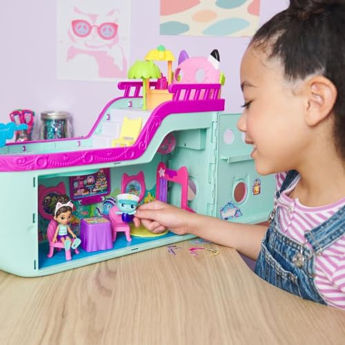 Gabby's Dollhouse Cat Friend Ship - 18-Piece Cruise Playset with Gabby & MerCat Figures, Ages 3+ 12