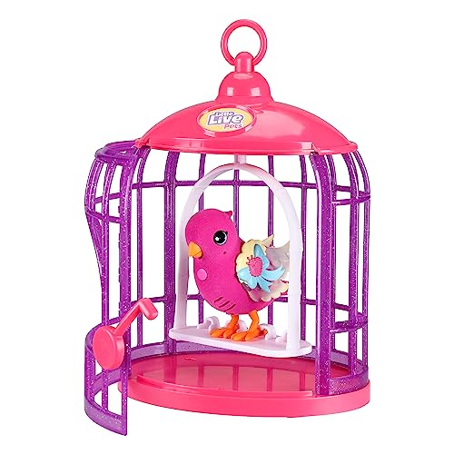 Little Live Pets Lil' Bird & Bird Cage: Tiara Twinkles - Interactive Electronic Singing Bird with Light-Up Wings (Ages 5-12) 5
